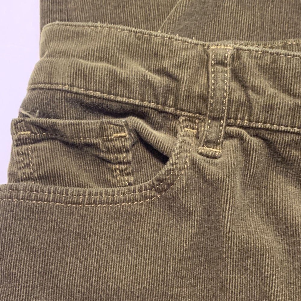 Olive Green Corduroy PantsLoft size 10 high waist skinny - Picture 5 of 6